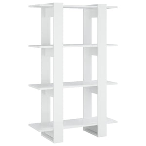 Hochglanz Bücherregal Raumteiler Weiß 80x123,5cm
