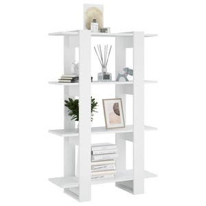 Hochglanz Bücherregal Raumteiler Weiß 80x123,5cm