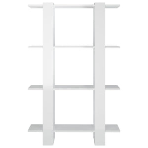 Hochglanz Bücherregal Raumteiler Weiß 80x123,5cm