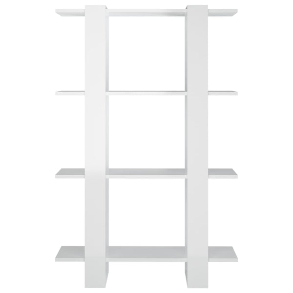Hochglanz Bücherregal Raumteiler Weiß 80x123,5cm
