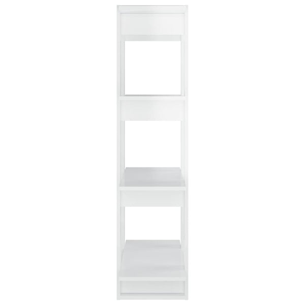 Hochglanz Bücherregal Raumteiler Weiß 80x123,5cm