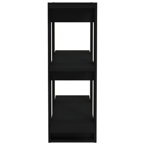 Schwarzes Bücherregal/Raumteiler 80x30x87 cm