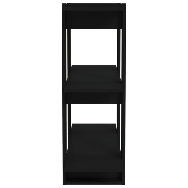 Schwarzes Bücherregal/Raumteiler 80x30x87 cm