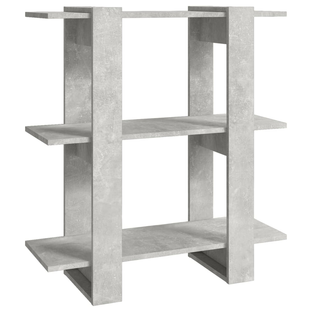 vidaXL Bibliothèque/Séparateur de pièce gris béton 80x30x87 cm