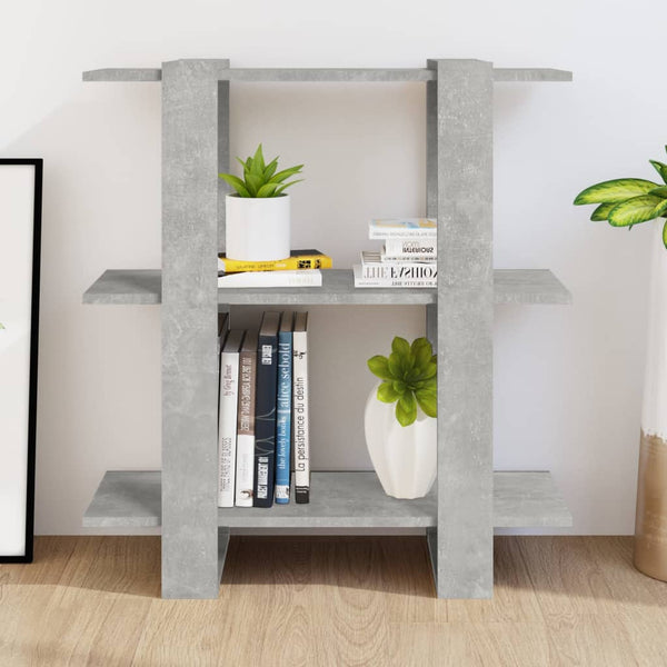 Betongraues Bücherregal / Raumteiler 80x87 cm