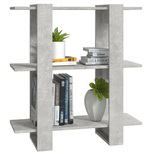 Betongraues Bücherregal / Raumteiler 80x87 cm
