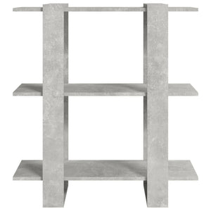 Betongraues Bücherregal / Raumteiler 80x87 cm