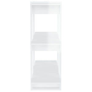 Hochglanz Bücherregal Raumteiler Weiß 80x87 cm