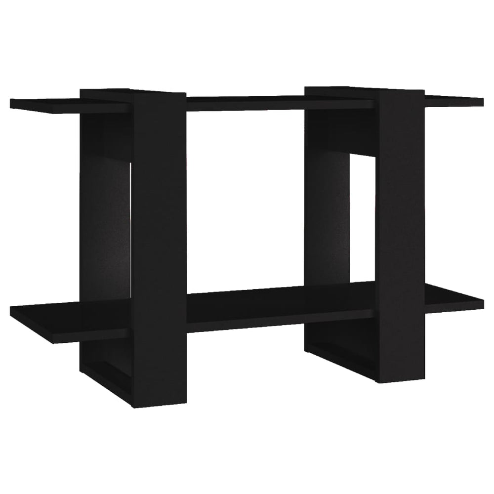 Schwarzes Bücherregal Raumteiler 80x30x51 cm