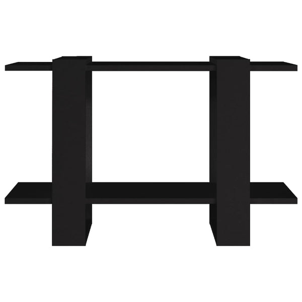 Schwarzes Bücherregal Raumteiler 80x30x51 cm
