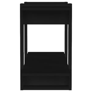Schwarzes Bücherregal Raumteiler 80x30x51 cm
