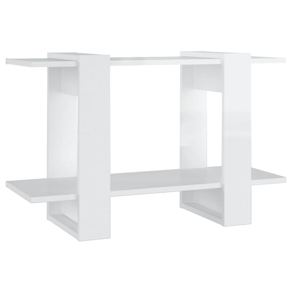 Hochglanz Bücherregal Raumteiler Weiß 80x30x51cm