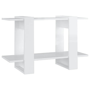 Hochglanz Bücherregal Raumteiler Weiß 80x30x51cm