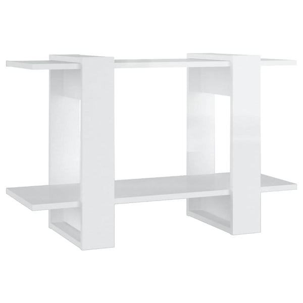 Hochglanz Bücherregal Raumteiler Weiß 80x30x51cm