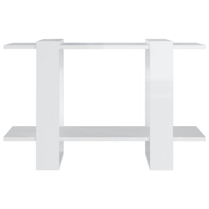 Hochglanz Bücherregal Raumteiler Weiß 80x30x51cm