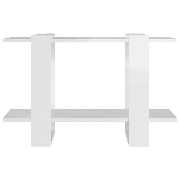 Hochglanz Bücherregal Raumteiler Weiß 80x30x51cm