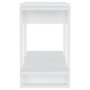 Hochglanz Bücherregal Raumteiler Weiß 80x30x51cm