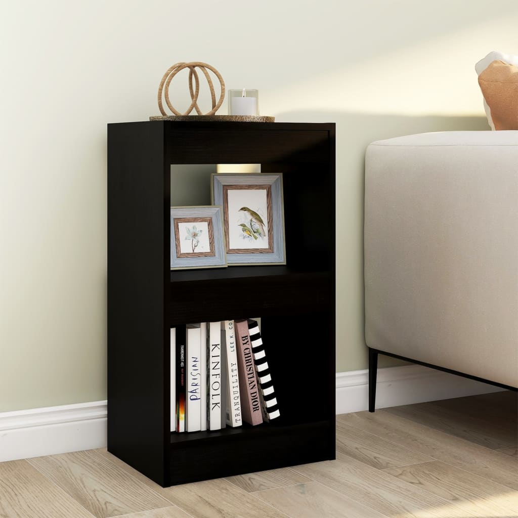 Schwarzes Bücherregal, 40x30x72 cm