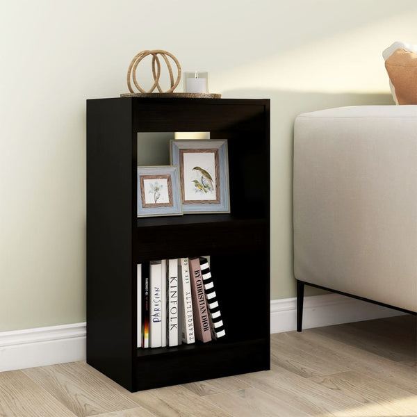 Schwarzes Bücherregal, 40x30x72 cm