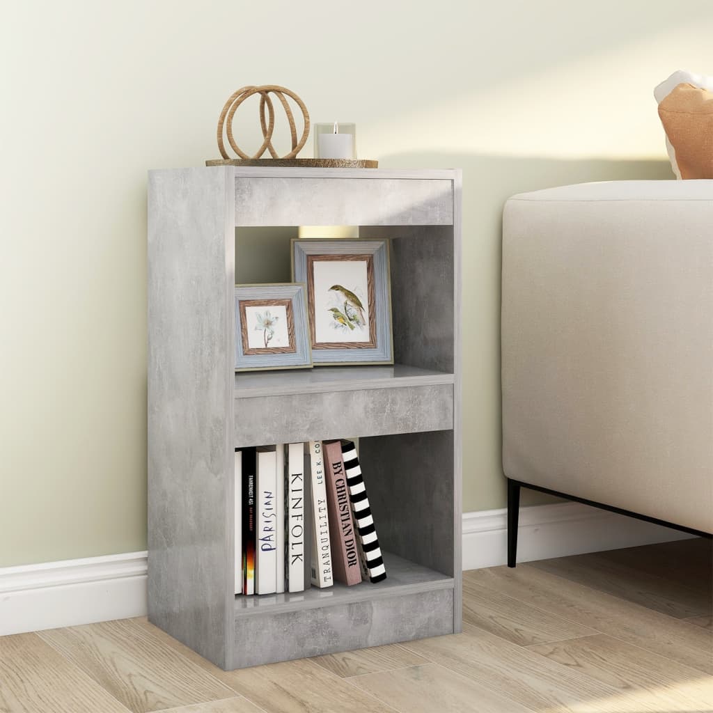 Betongraues Bücherregal, 40x30x72 cm