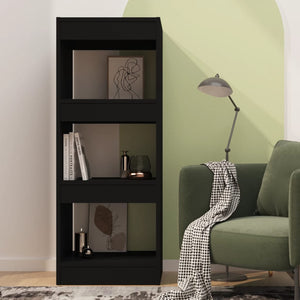 Schwarzes Bücherregal/Raumteiler 40x30x103 cm