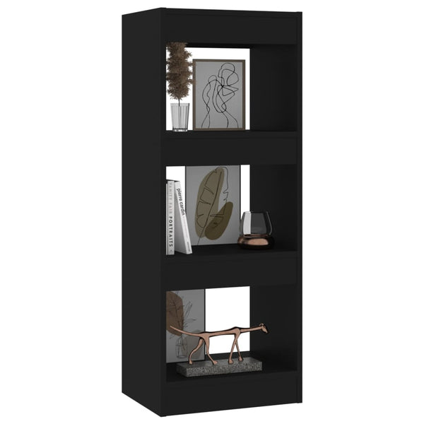 Schwarzes Bücherregal/Raumteiler 40x30x103 cm