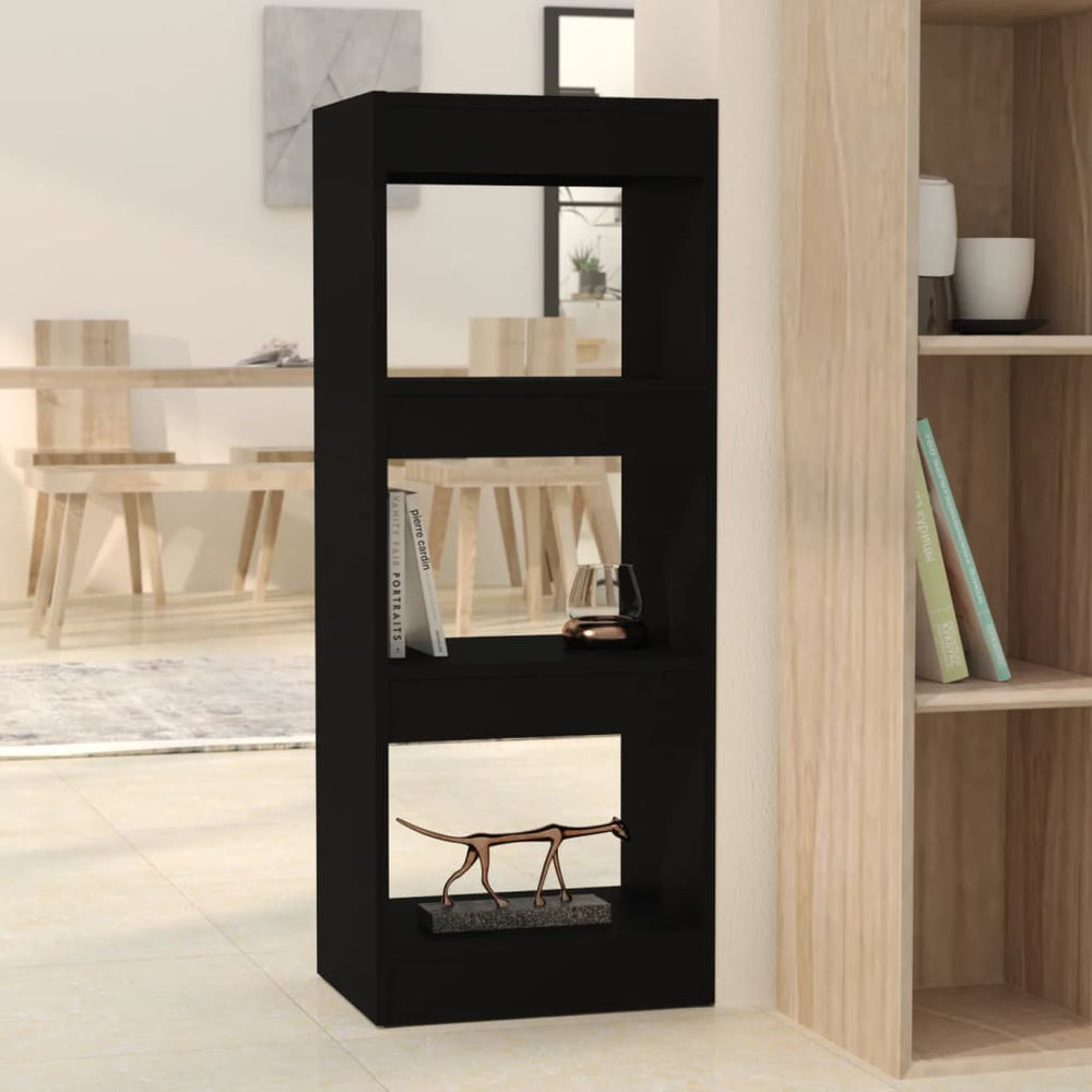 Schwarzes Bücherregal/Raumteiler 40x30x103 cm