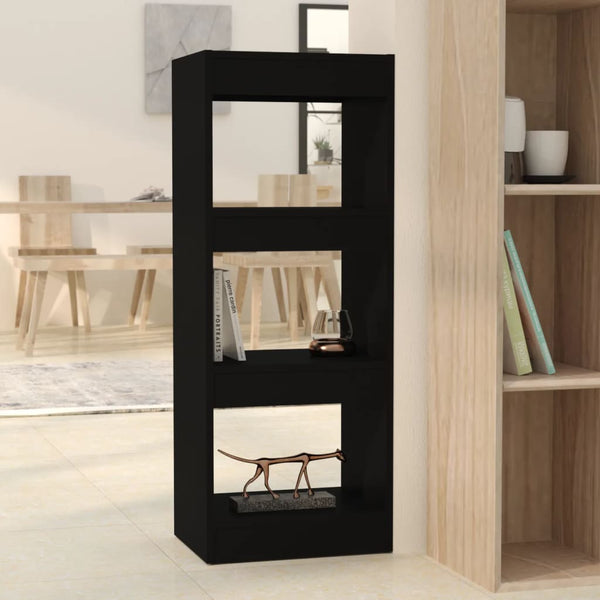 Schwarzes Bücherregal/Raumteiler 40x30x103 cm