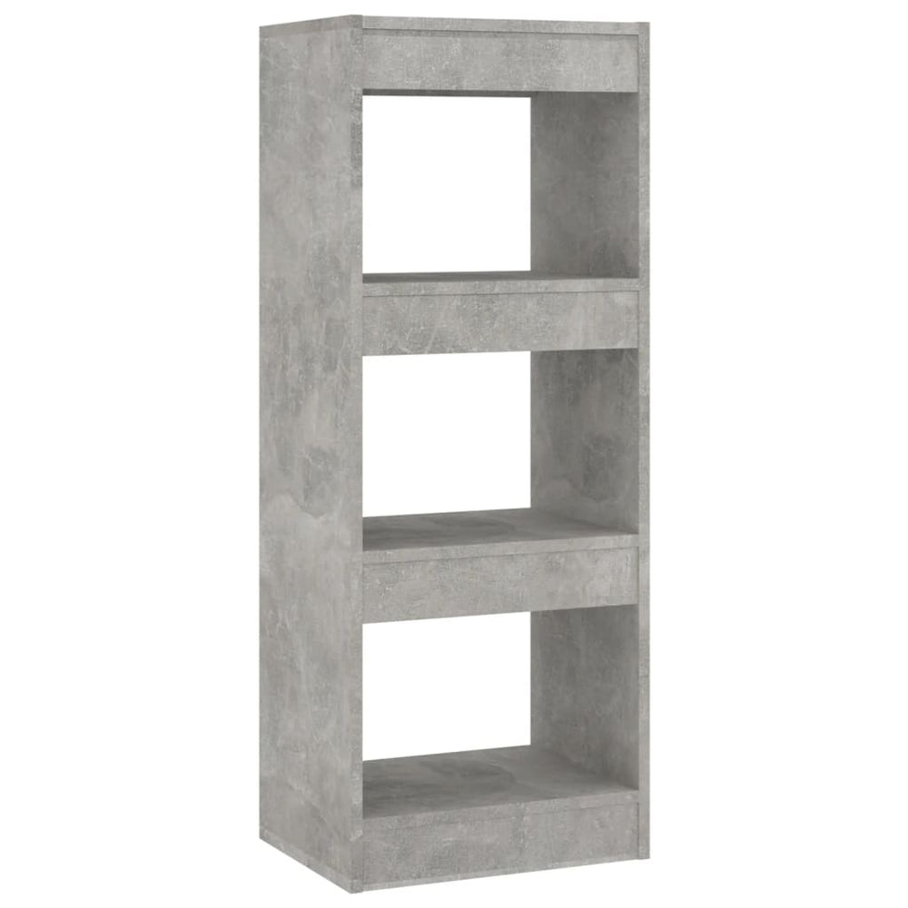 Betongraues Bücherregal/Raumteiler 40x30x103 cm