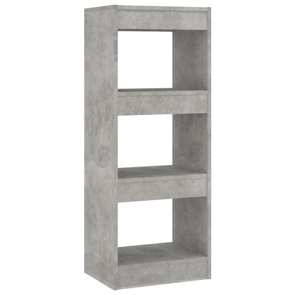 Betongraues Bücherregal/Raumteiler 40x30x103 cm