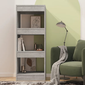 Betongraues Bücherregal/Raumteiler 40x30x103 cm