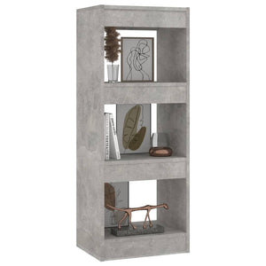 Betongraues Bücherregal/Raumteiler 40x30x103 cm