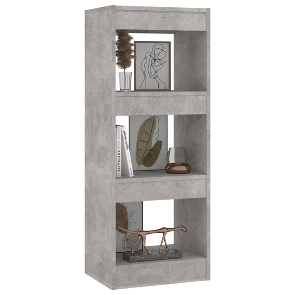 Betongraues Bücherregal/Raumteiler 40x30x103 cm