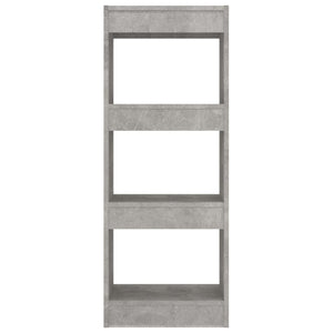 Betongraues Bücherregal/Raumteiler 40x30x103 cm