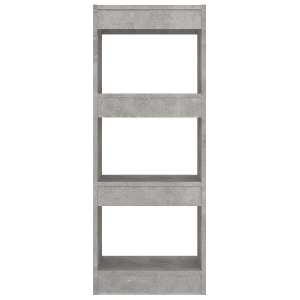 Betongraues Bücherregal/Raumteiler 40x30x103 cm