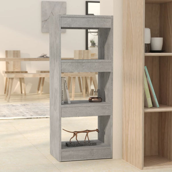 Betongraues Bücherregal/Raumteiler 40x30x103 cm