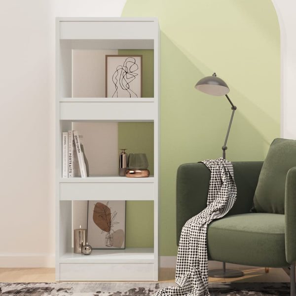 Hochglanz Bücherregal Raumteiler Weiß 40x103cm
