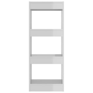 Hochglanz Bücherregal Raumteiler Weiß 40x103cm