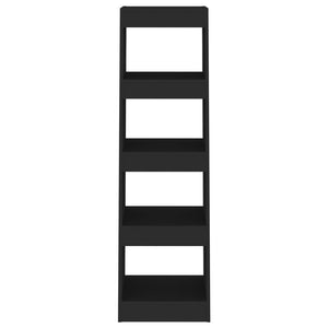 Schwarzes Bücherregal Raumteiler 40x30x135 cm