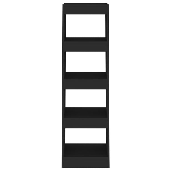 Schwarzes Bücherregal Raumteiler 40x30x135 cm