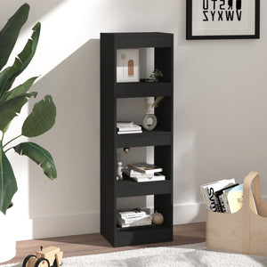 Schwarzes Bücherregal Raumteiler 40x30x135 cm