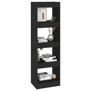Schwarzes Bücherregal Raumteiler 40x30x135 cm