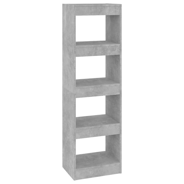 Betongraues Bücherregal/Raumteiler 40x30x135 cm