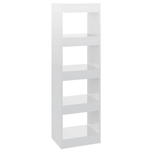 Hochglanz Bücherregal Weiß 40x30x135 cm