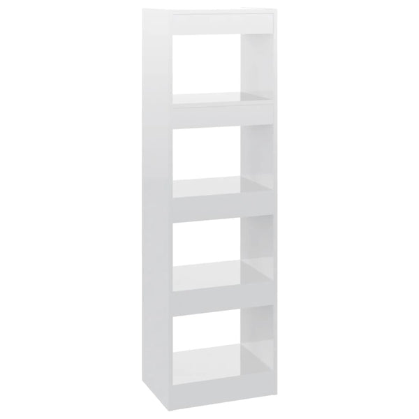 Hochglanz Bücherregal Weiß 40x30x135 cm