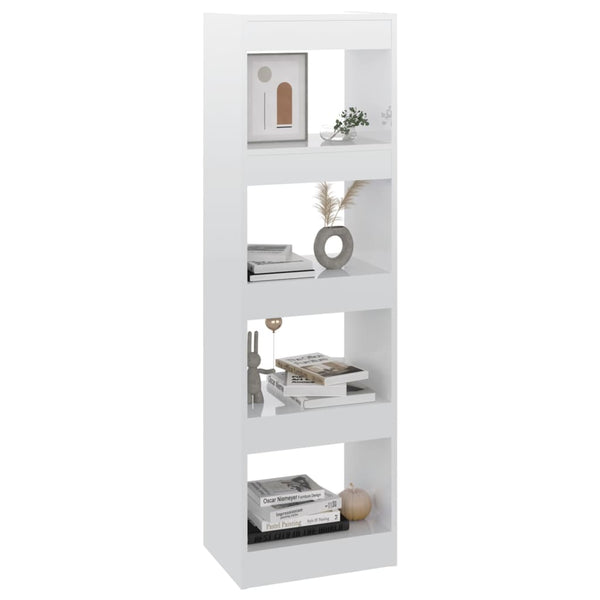 Hochglanz Bücherregal Weiß 40x30x135 cm