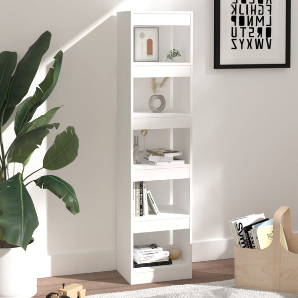 Weißes Bücherregal Raumteiler 40x30x166 cm