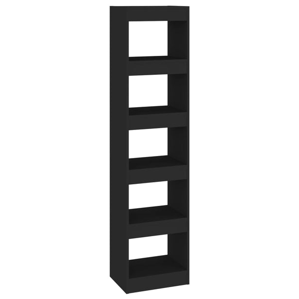 Schwarzes Bücherregal Raumteiler 40x30x166 cm