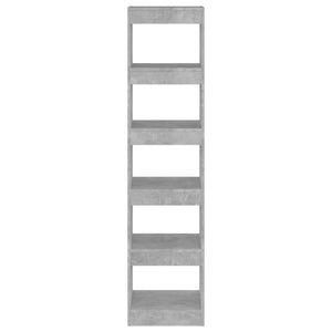 Betongraues Bücherregal & Raumteiler 40x166 cm