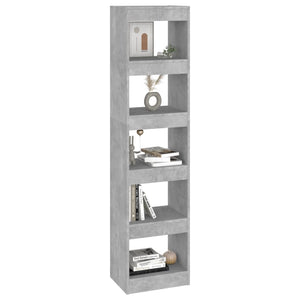 Betongraues Bücherregal & Raumteiler 40x166 cm
